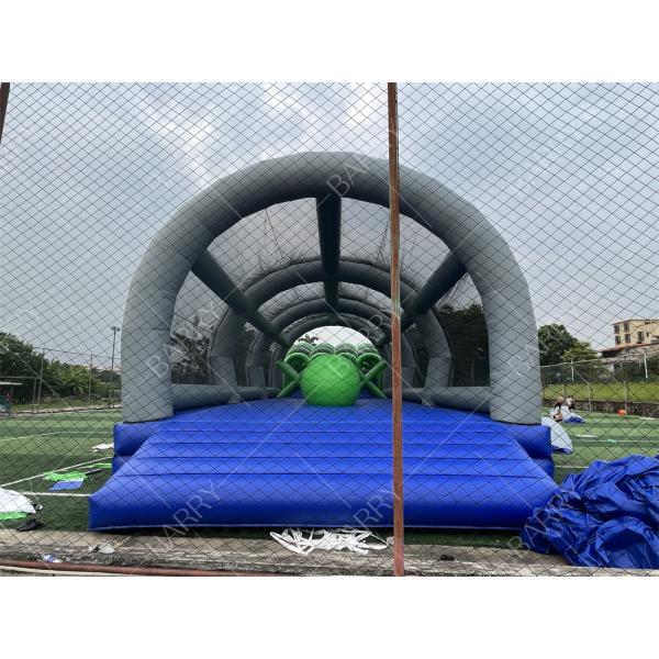 Customized Logo And Color Inflatable 5k Fun Run The Mad House Game With Commercial Air Blower