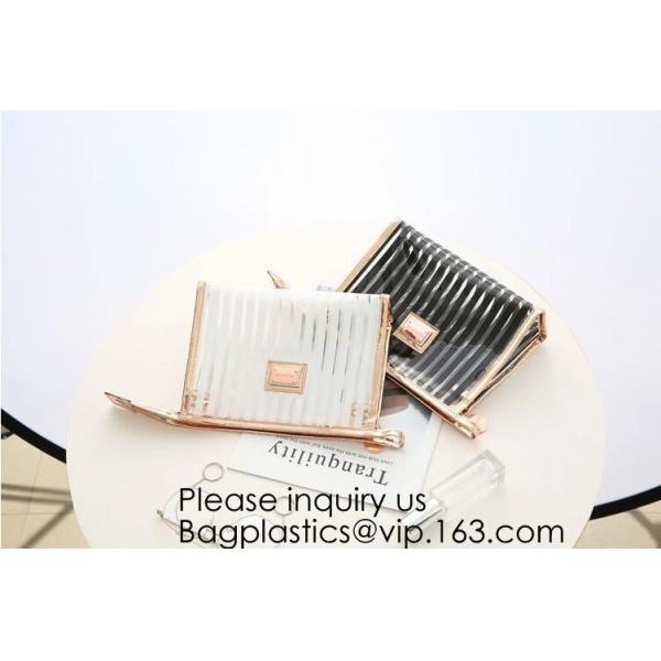 Promotional EVA cosmetic pouch bag with a rubber handle,eco friendly transparent BSCI women EVA cosmetic bag, bagease