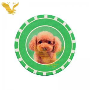China Professional Casino Poker Chips 100Pcs Dog Pet Ceramic Poker Chips Set For Home Poker Room on sale
