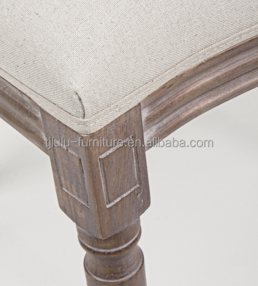 Rubber Wood Frame Material Nordic Upholstery Banquet Louis Chair for Living Room Weddings