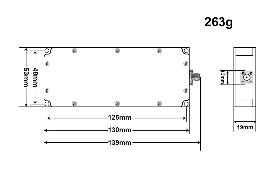 Compact Network Jammer Module Broadband RF Power Amplifier Module 100mhz-2700mhz