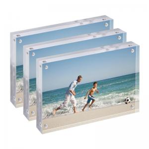 Quality Double Side Table Top Photo Frame 10x15x2cm Acrylic Magnetic Photo Frame wholesale