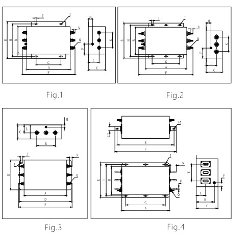 250V 440V Inverter EMI Filter 100A Low Pass EMC Noise Filter