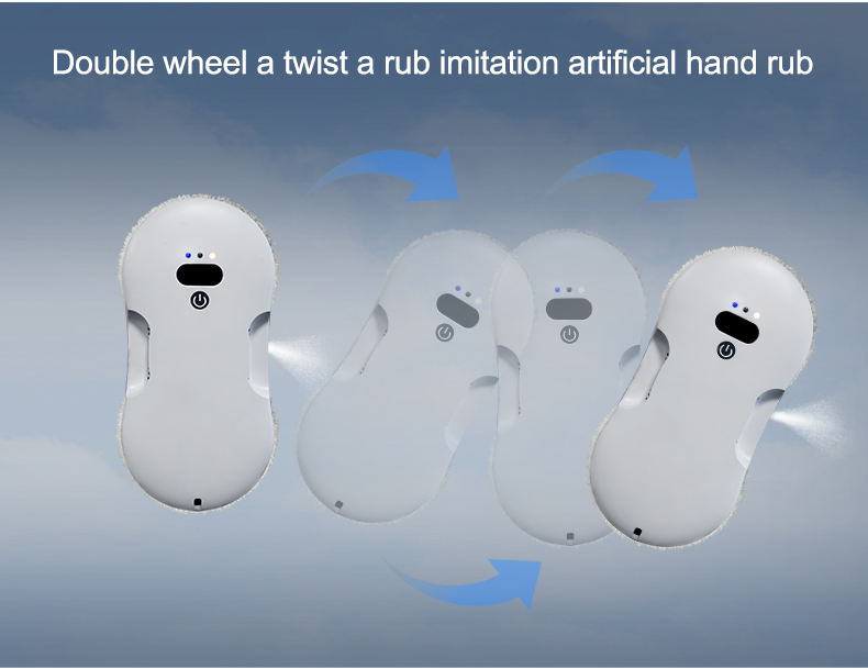 Glass Cleaning Robotic for Indoor and Outdoor Windows Noise 65dB PRODUCT SIZE 295*145*62mm