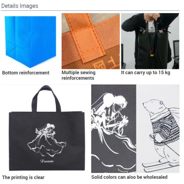 Spunbond Non Woven Bag Environmental Regeneration Foldable Customizable with Logo