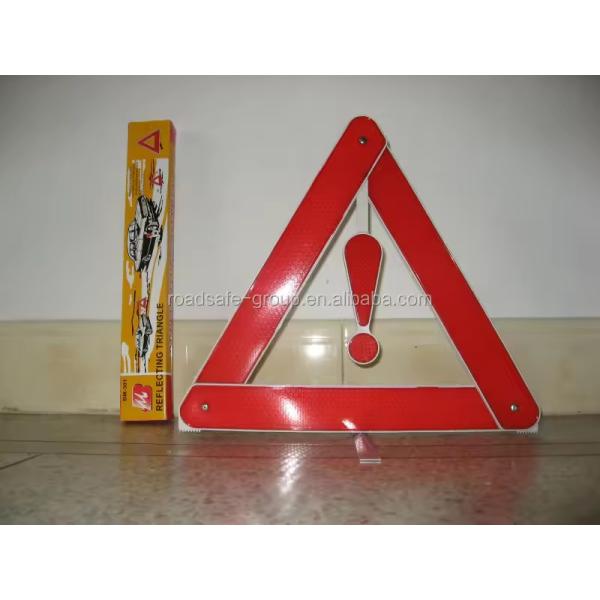 Portable 38.5cm Motorcycle Warning Triangle Side Road Emergency Triangles For Trucks