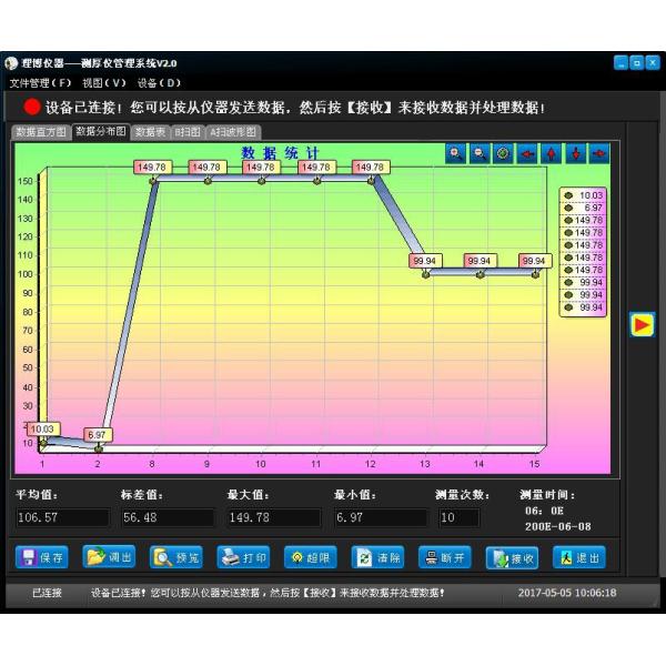 High Definition Color Display Ultrasonic Thickness Gauge For Plastic