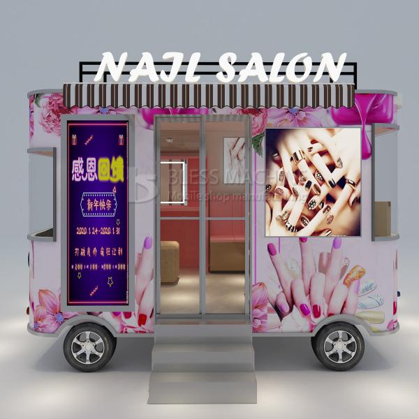 Multifunctional Mobile Square Style Fast Food Snack Trailer for Meat Processing Plants