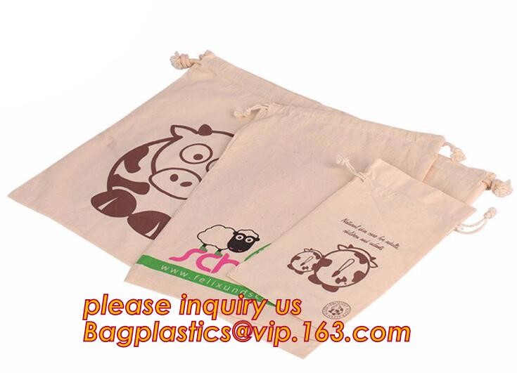 Canvas Cotton Natural Shopper Handle Rope Shoulder Tote Bag,Canvas Tote Rope Handle Drawstring Cotton Bag bagease packag