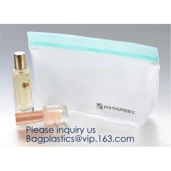 Custom outdoor EVA makeup pouch semi-transparent Soft Plastic toiletry bags Water proof PVC/EVA makeup organizer pack