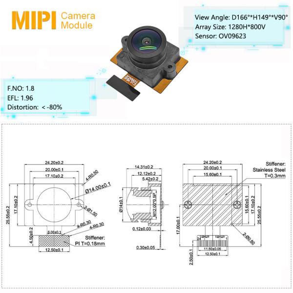 Mini MIPI Fixed Focus 1080P IMX219 Image Sensor Camera Module