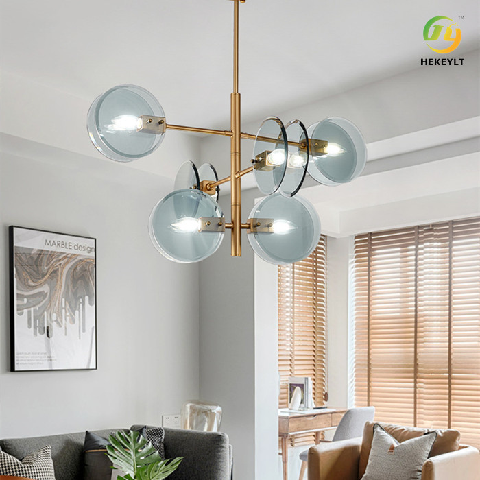 Iron Glass Modern Pendant Light Indoor Bedroom Nordic Decoration