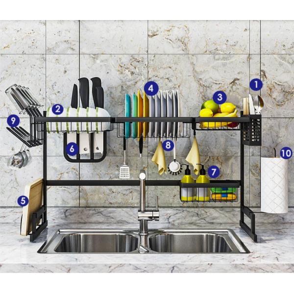 JM Kitchen Over The Sink Dish Rack Double Sink ODM 850mm Width