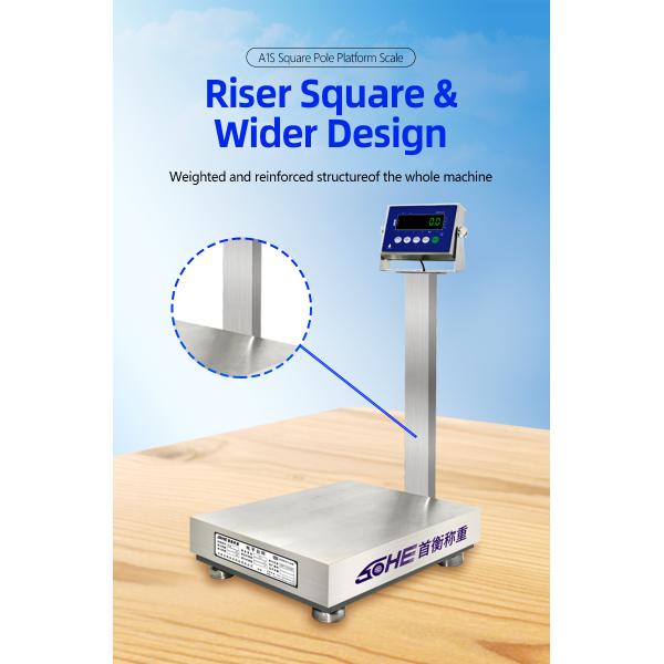 Power Supply 10.5V/1A 200KG Stainless Steel Scale for Seafood and Food Factories