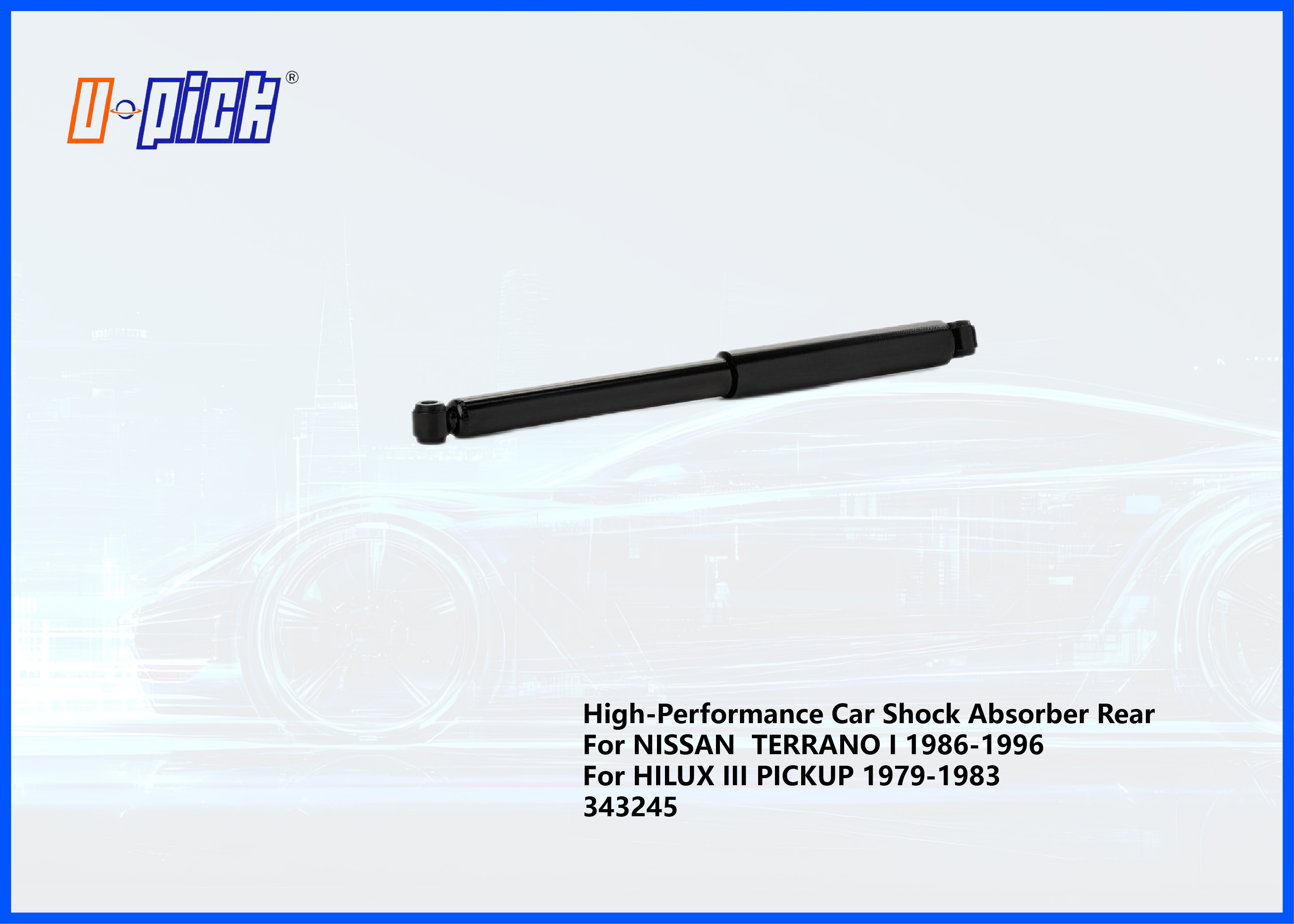 High-Performance Car Shock Absorber Rear For NISSAN TERRANO I 1986-1996 HILUX III PICKUP 1979-1983 343245
