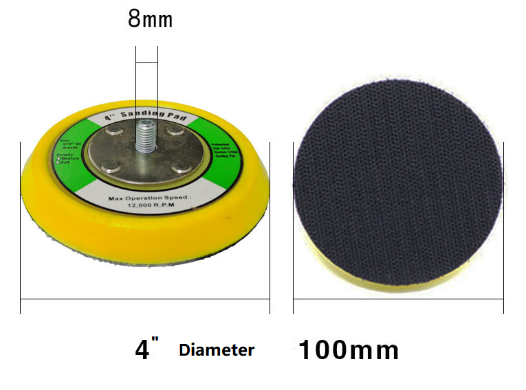 Polishing 125mm 6 Inch Velcro Backing Pad Hook Loop For Pneumatic Orbital Sander Custom