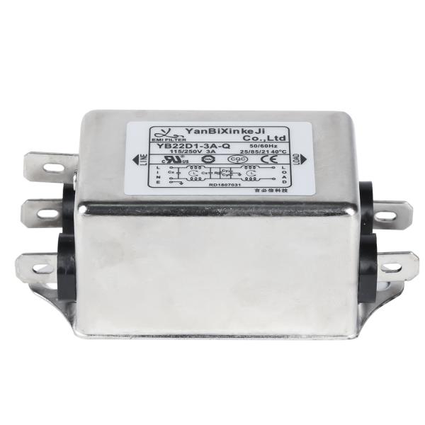 Two Stage Power Line Filter 115V 250V Single Phase EMI Filter Metal Case