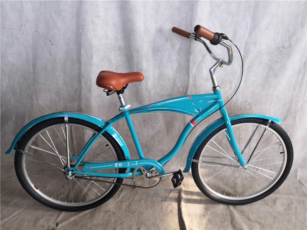 Big Logo Adults 26 Inch Single Speed Beach Cruiser Bicycle with Front Carrier Option