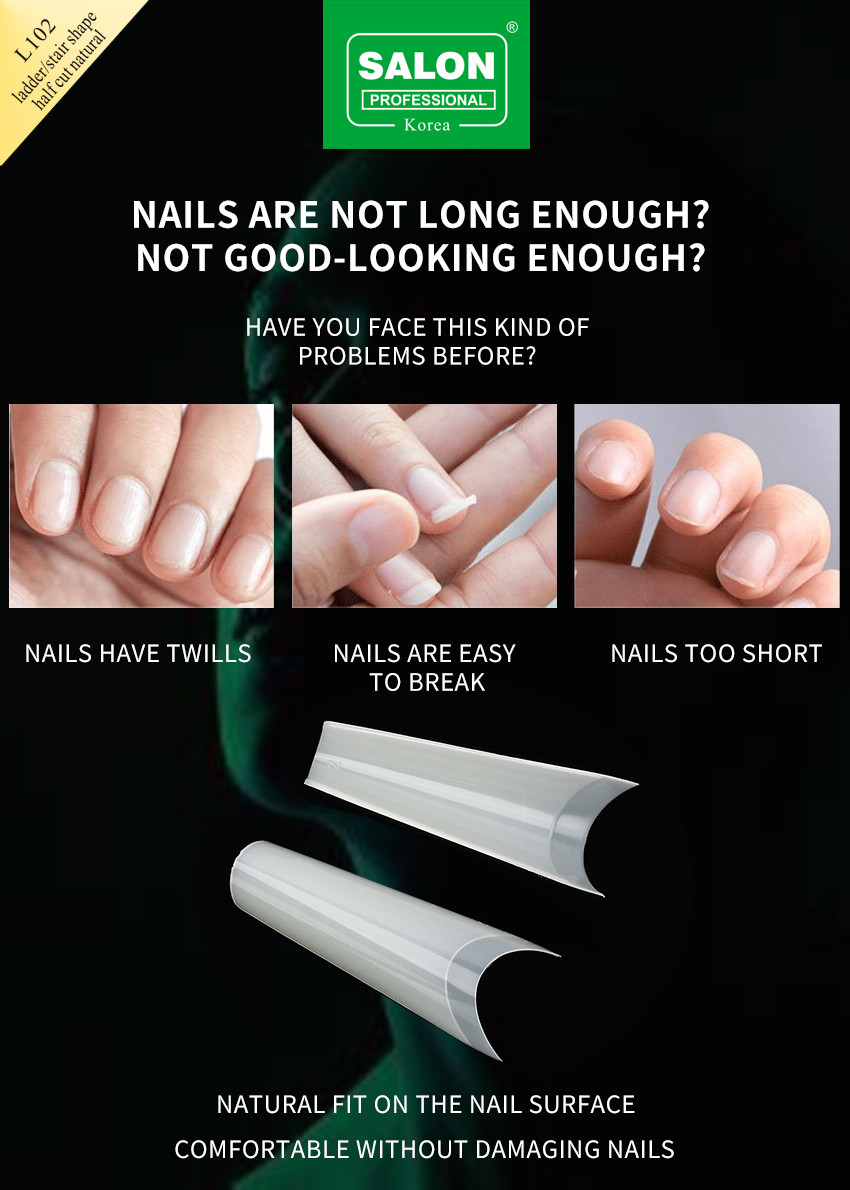 DIY Art Natural Color Full Cover False Nails For Nail Extension 500pcs/Box