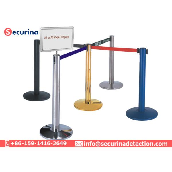 Sign Holder Racks For Retractable Belt Stand Rope Barrier Crowd Control Stanchion