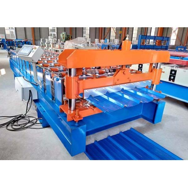 Building Material Roofing Sheet Roll Forming Machine With 10-15 Rows Roller Station