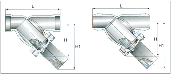 WCB / Cast Steel Y Strainer Valve With Socket Welded And Butt Welded Connection