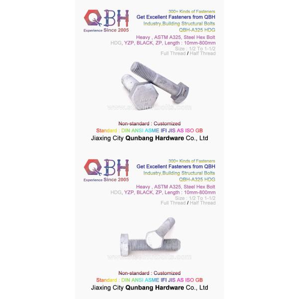 ASTM A325 A325m HDG Carbon Stainless Steel Full Half Thread 2h Nut F436m Washer Building Material Anchor Structural Bolt