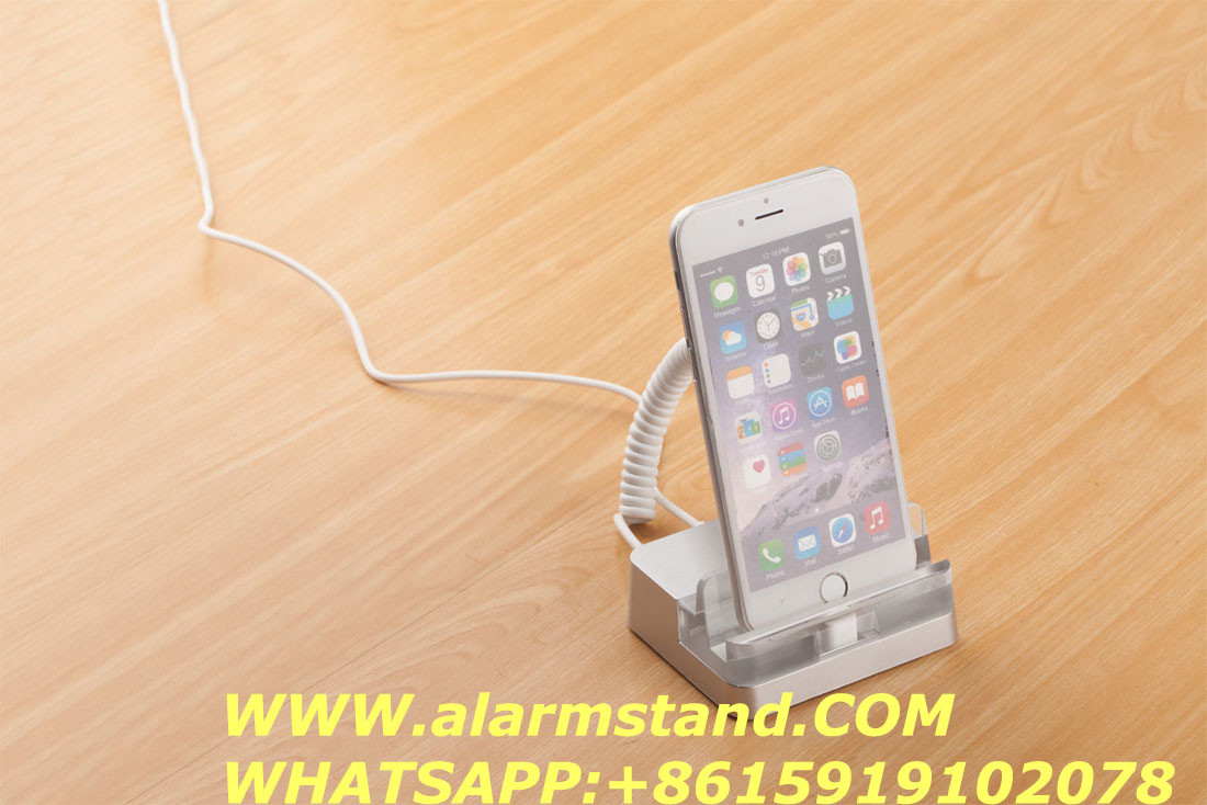 COMER acrylic base Price tag label security alarm holder with Cell phone display stands