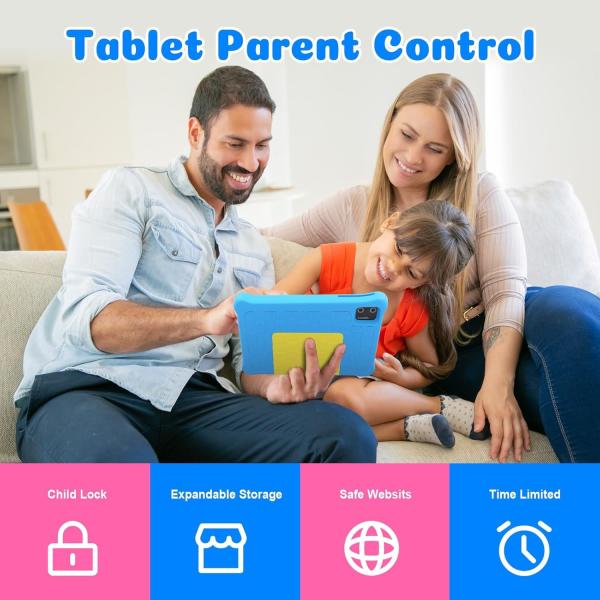 Dual Camera Android Tablet PC Quad Core 2GB 64GB Parental Control Tablets