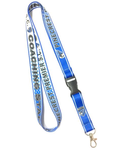 Coaching Staff Heat Transfer Custom Printed Lanyards , Football Event Dye