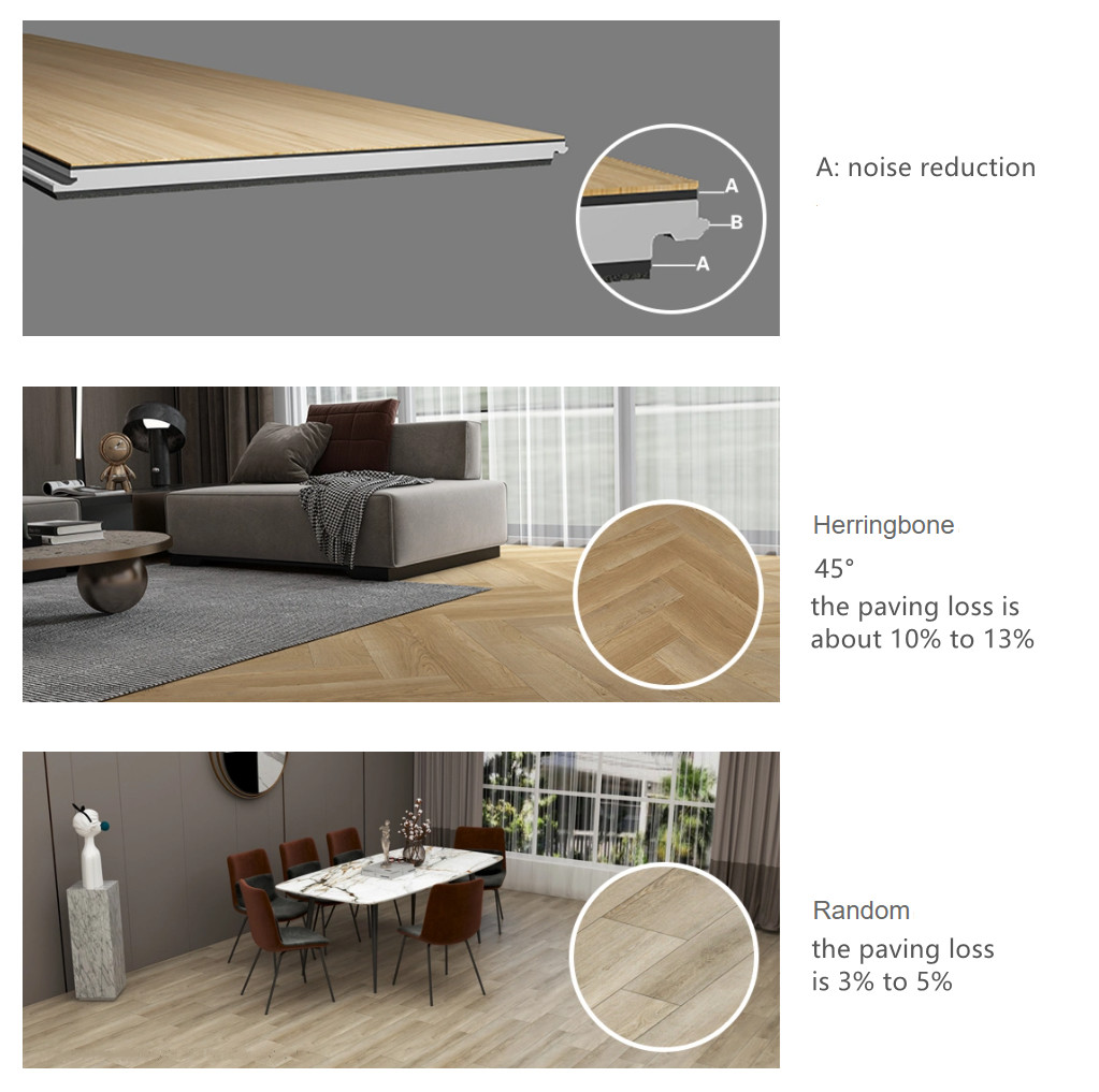 DP-W82144-1 Castle Oak Spliced Rigid Luxury SPC Flooring Warm Brown Fireproof Anti Srach