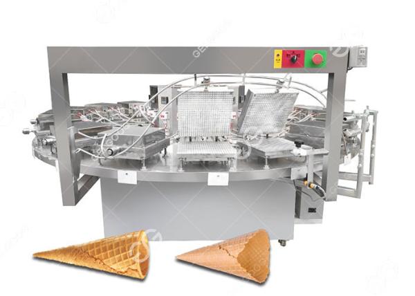 Cheap Semi Automatic Ice Cream Waffle Cone Making Machine , Cone Biscuit Machine 1200PCS/H for sale