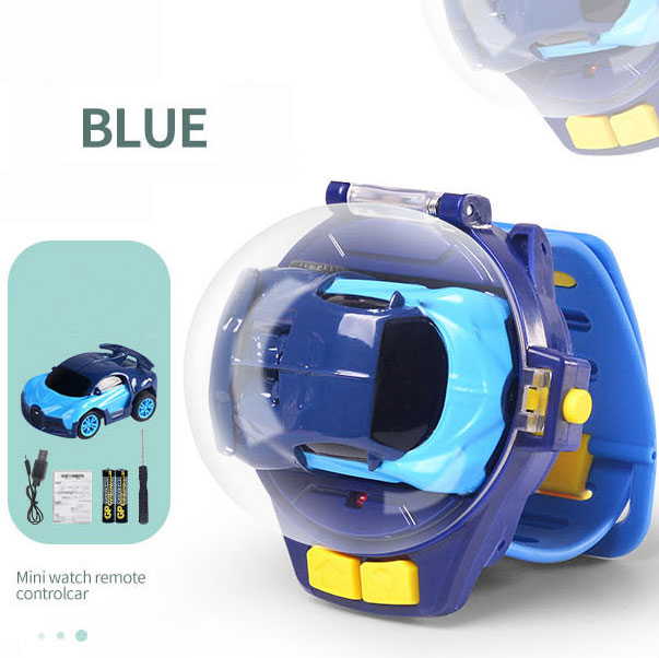 Kids Mini RC Car Watch 2.4 GHz Cartoon RC Racing Car USB Charging 4 Channels for Kids