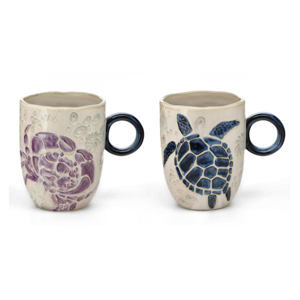 Animal Pattern Decoration Ceramic Mug Cup Cute Handmade Mugs Hand Built Cups
