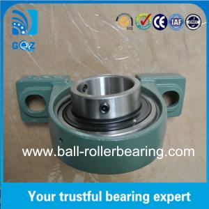 China Green 40mm Pillow Block Bearing Low Friction Chrome Steel With Cast Iron Housing on sale