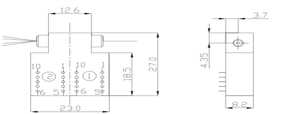 图片2.png Low Insertion Loss 1x4 T-Type Mechanical Optical Switch Fiber Optic Switch 1550nm Singlemode Non-latching LC/UPC