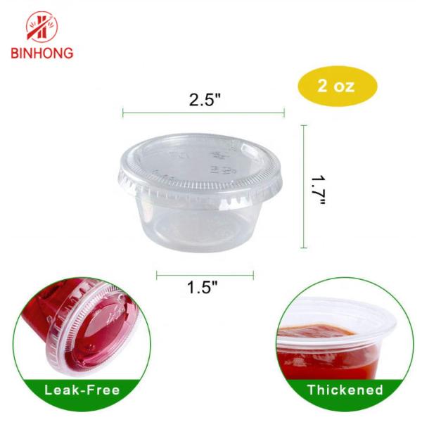 Rolled Rim PP 5.5oz Disposable Dipping Sauce Containers