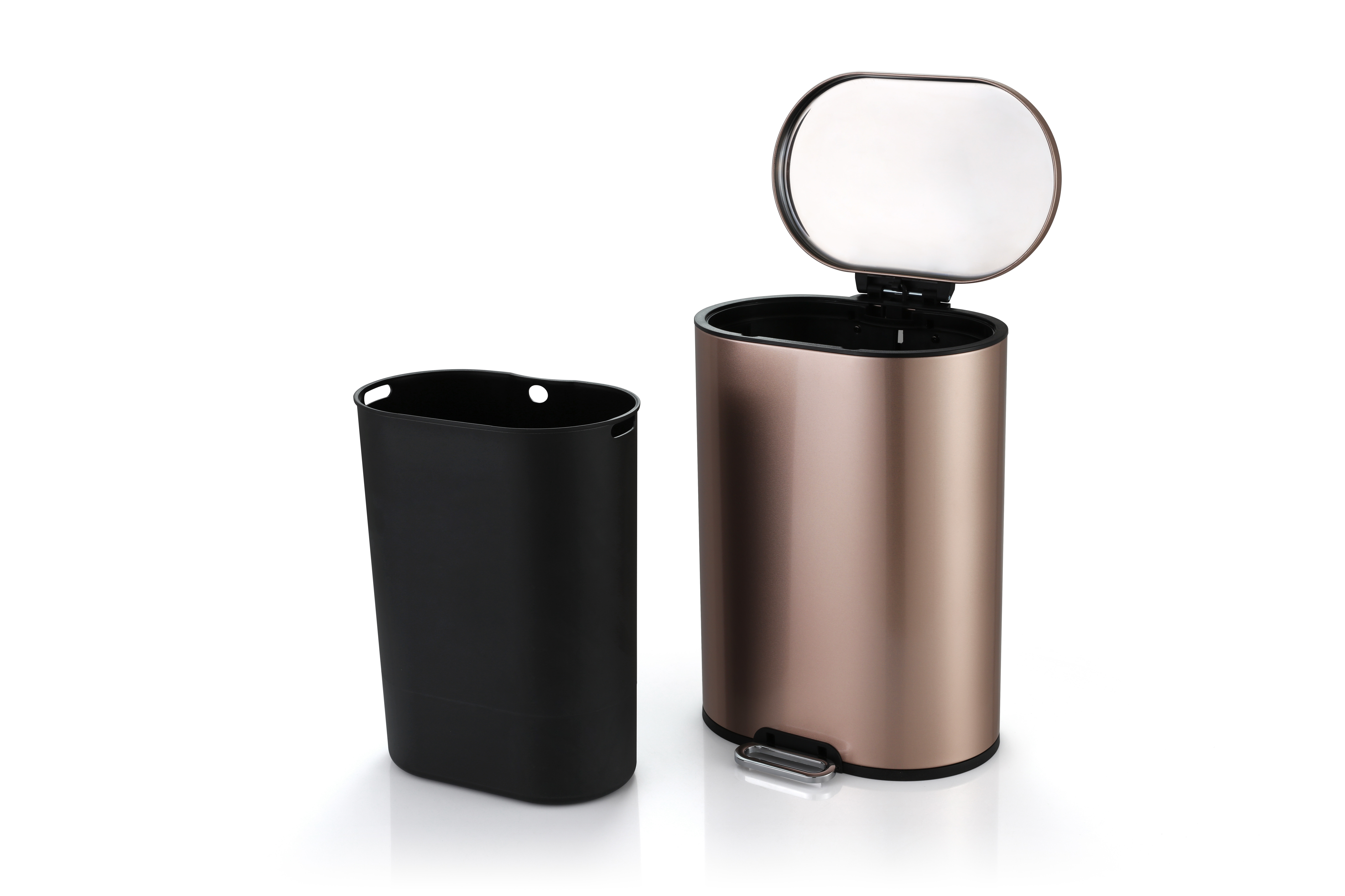 Anti Fingerprint 9L Stainless Steel Step Trash Can