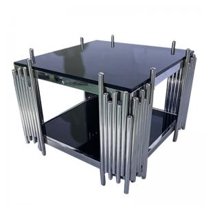 China Modern Glass Luxury Furniture Stylish Tea Table 50cm Length For Home Decoration on sale