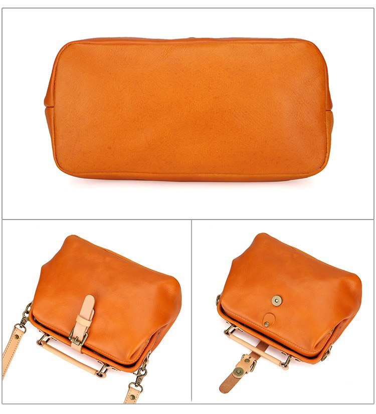 Retro Genuine Leather Top Layer Vegetable Tanned Cowhide Sen Series Ins Crossbody Bag