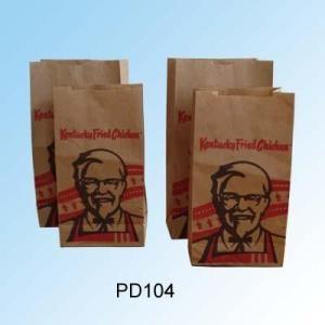 Cheap Kraft Fast Food Paper Bags / Take Away Paper Bags For McDonald'S KFC for sale
