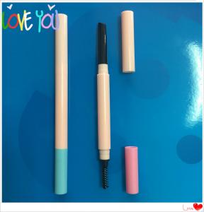 China OEM customized color 10x140mm plastic double head eyebrow pencil with different nib on sale