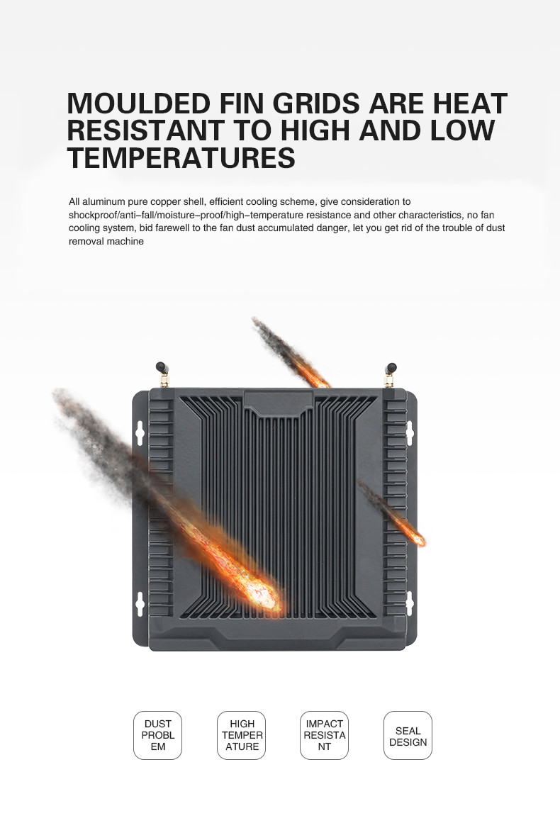 Windows 10 Wall hanging Mini Fanless Industrial PC Computer
