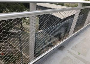 China 1.5mm Webnet Stainless Steel Mesh Railing Guard Bridge Stairway Balcony 50*50mm Hole on sale