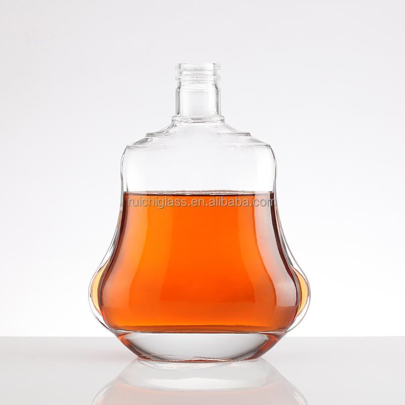 Super Flint Glass 500ml 700ml 750ml Liquor Bottle for Vodka Whisky Gin Body Material