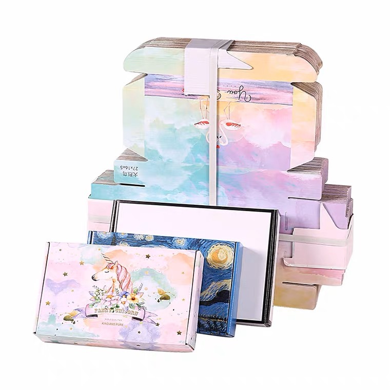 Recyclable Custom Corrugated Cardboard Clothes T-Shirt Packaging Mailer Box for Socks