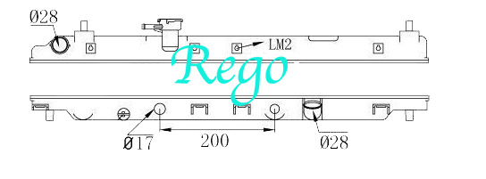 2003 Honda Radiator Plastic Side Overflow Tank Replacement 19010-REJ-W51