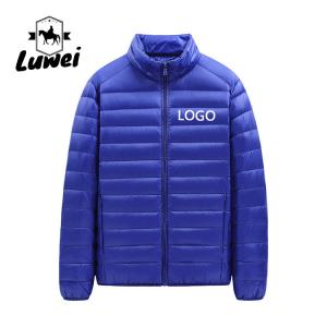 China Utility Thin Cotton Padded Coat Zipper Stand Collar Down Puffer Jacket For Men on sale