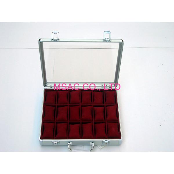 MS-WT-08 Aluminum Watch Case / Acrylic Watch Case Transparent Color For Display
