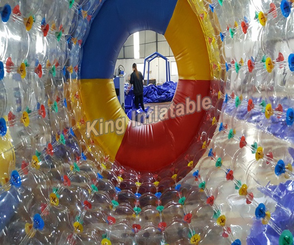 Crazy Fun Airtight 0.8mm PVC / TPU Blow Up Water Rolling Toy For Swimming Pool